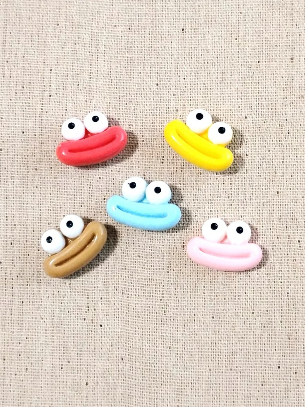 5 Pc Cute Big Mouth Faces Decorative Bulletin Memo Board Push Pins